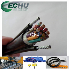 الصين كابل معلق للكابل المرن من ECHU RVV (1G) / RVV (2G) باللون الأسود مع دعم فولاذي المزود