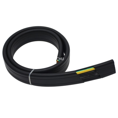 Good price كابل السفر المرن المسطح للرافعة أو الناقل باللون الأسود سترة ECHU كابل مسطح YFFB 4G2.5 الانترنت