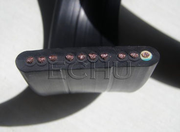 Good price كابل السفر المرن المسطح للرافعة أو الناقل 10core سترة سوداء ، 0.75mm2 ، 1.0mm2 ، 1.5mm2 ، 2.5mm2 الانترنت