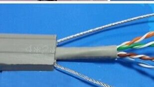 Good price كابل المصعد المرن المسافر المسطح مع كابل الكاميرا التلفزيونية باللون الرمادي TVVBG-STP CAT6E الانترنت